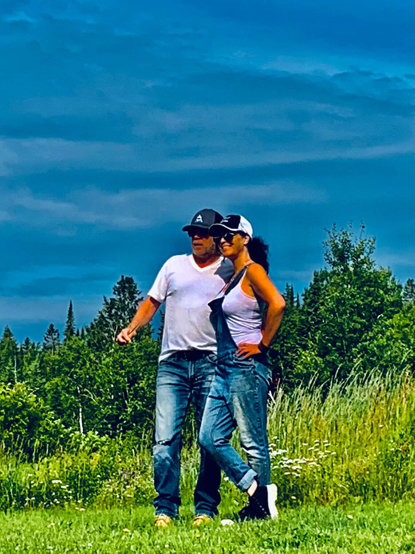Angel and Jed outdoors