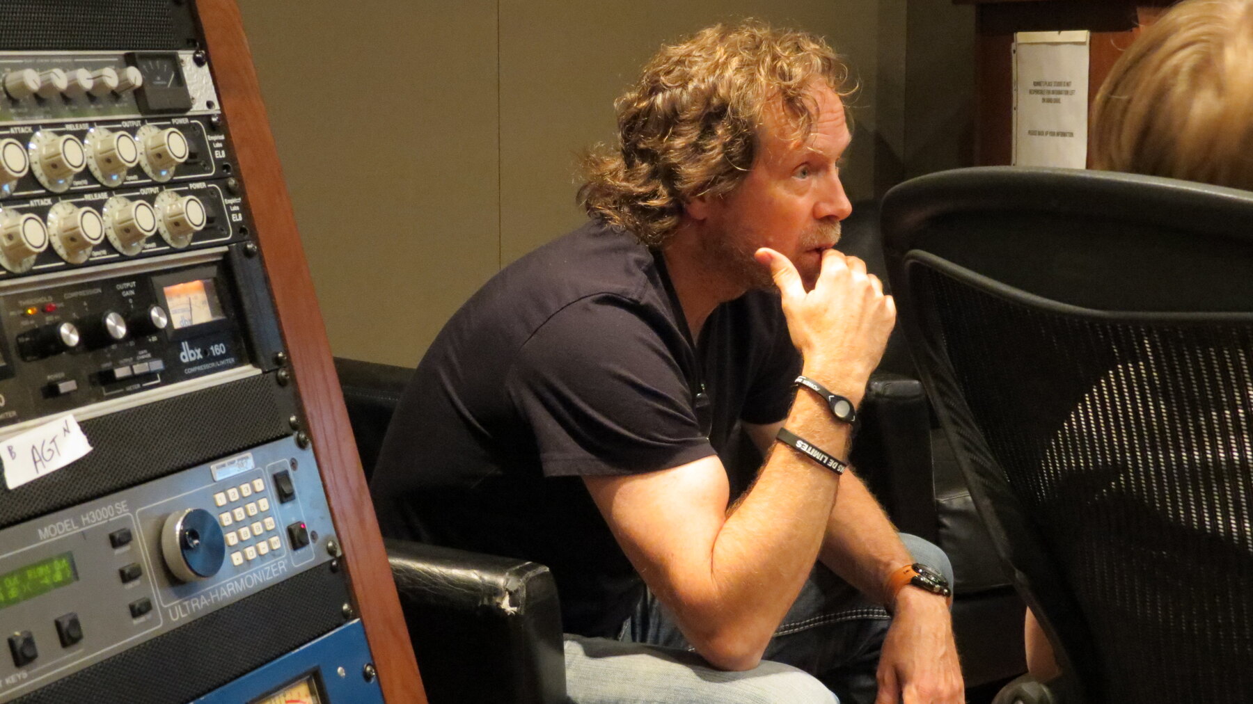 John Jed working in a recording studio